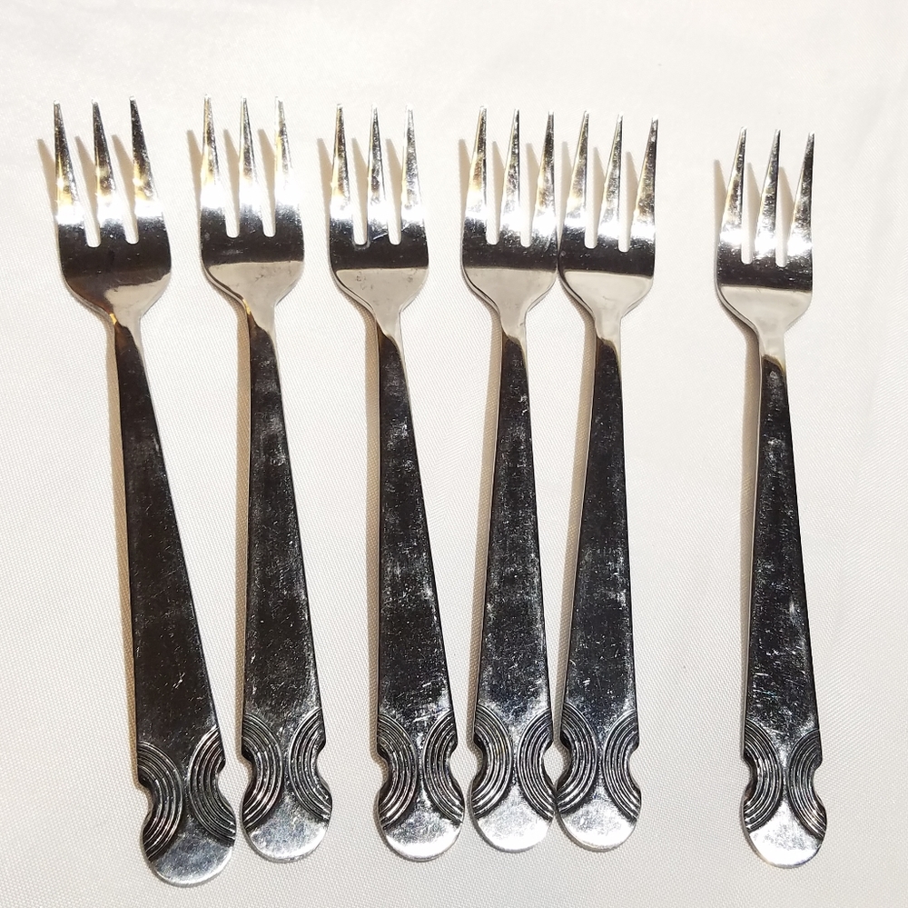 Stanley Roberts pickle olive cheese fork set